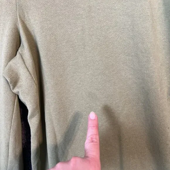 Peace Love World Boheme Regular French Terry Monica Wide Leg Pants Sz L Green - Picture 6 of 13